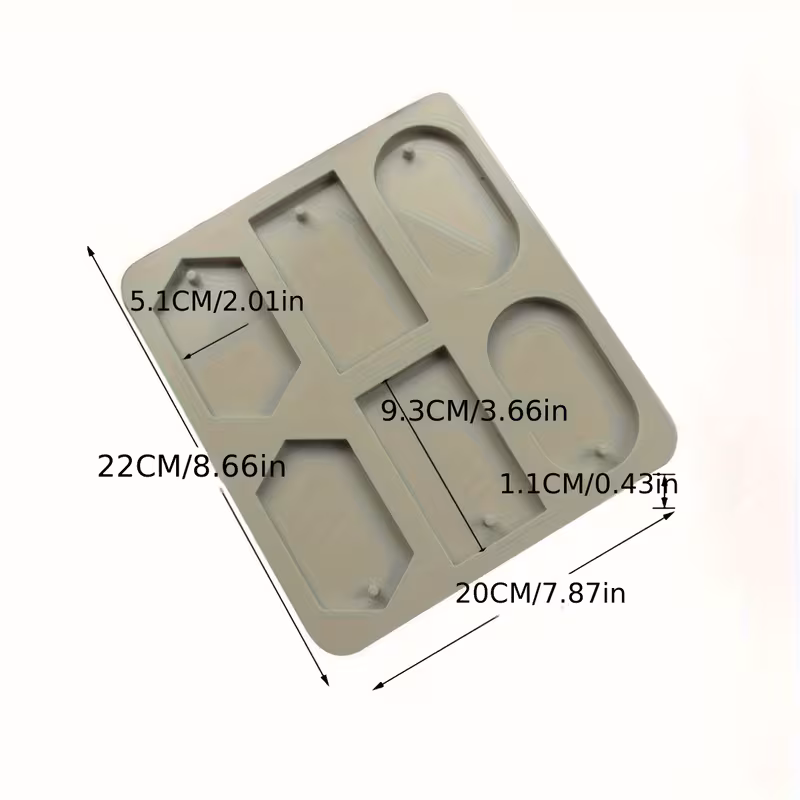 Silicone Mold for Air Fresheners – 6 Geometric Cavities